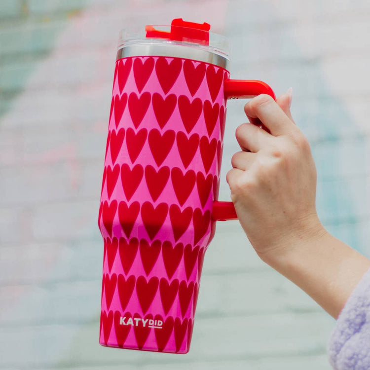 Red Hearts Valentine's Day Tumbler