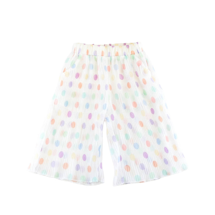 Dot Chiffon Pleat Pants