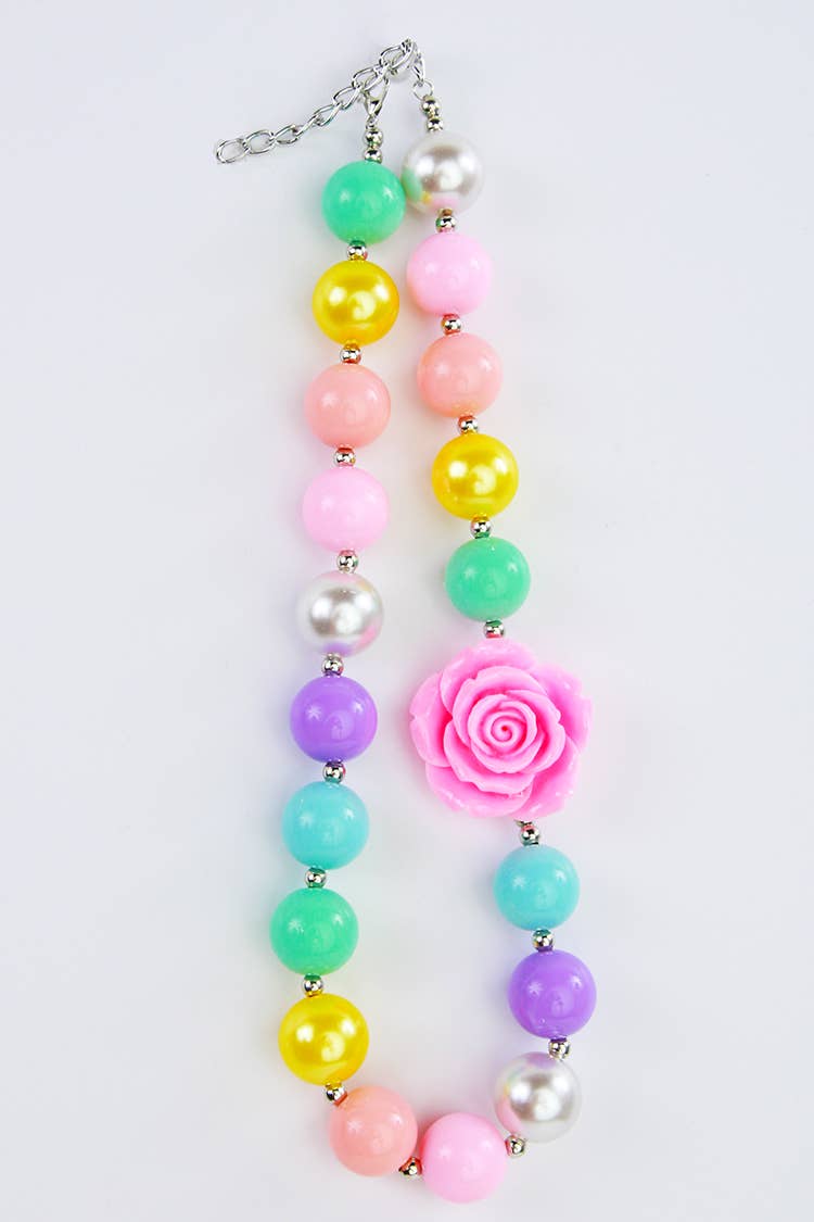 Chunky Rose Necklace