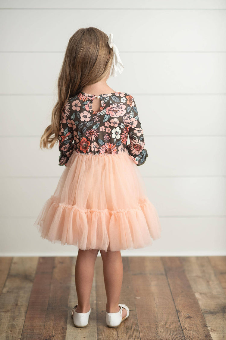 Fall Floral Tulle Dress