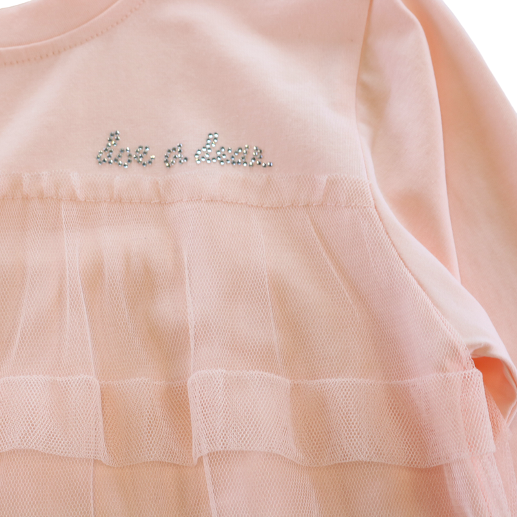 Ruffle Mesh Layer Dress