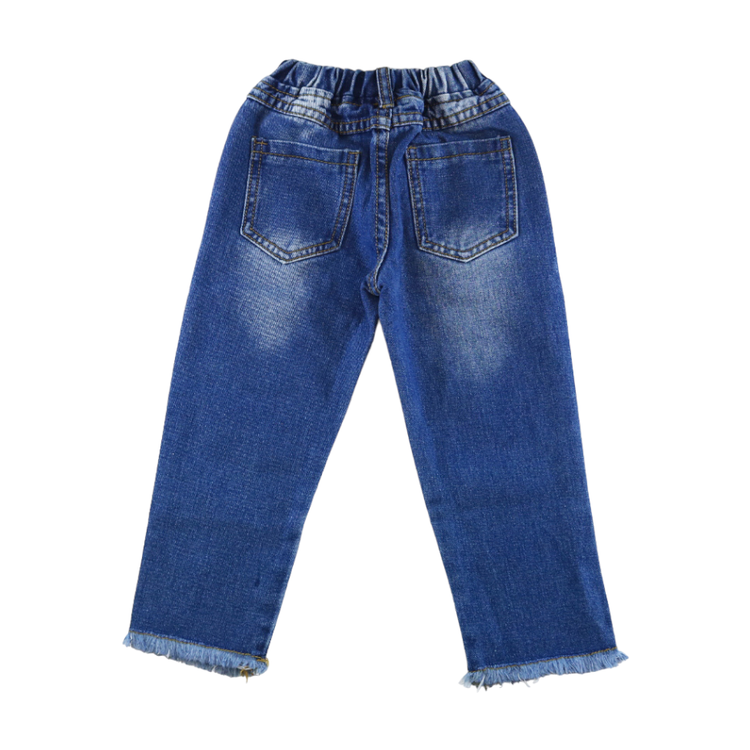 Star Rhinestone Distress Jeans