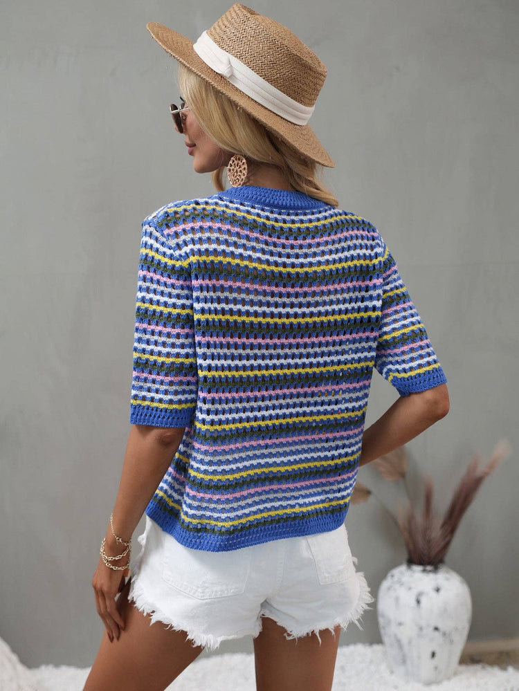 Rainbow Knit Top