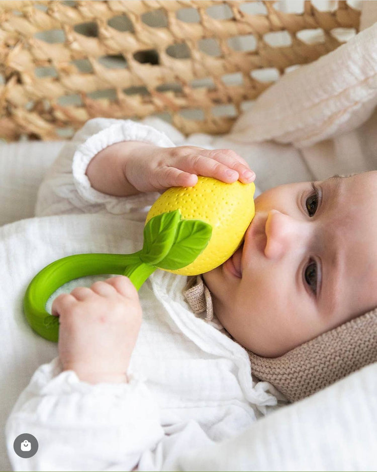 Capri Lemon Baby Rattle