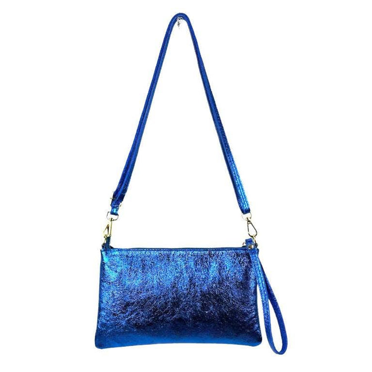 Metallic Italian Leather Cross Body