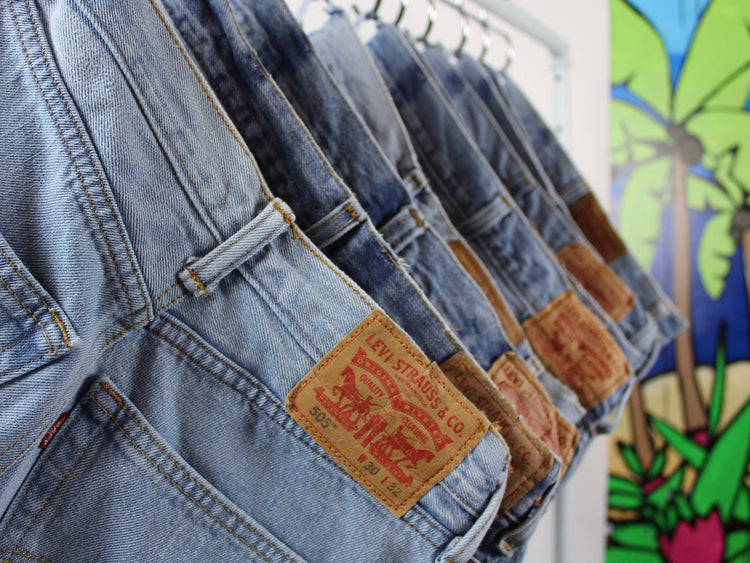 High-Rise Upcycled Denim Cutoff Shorts