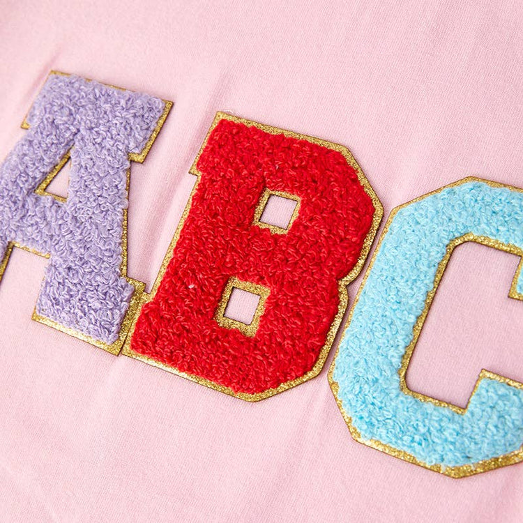 Back To School ABC Chenille Applique Cotton Top