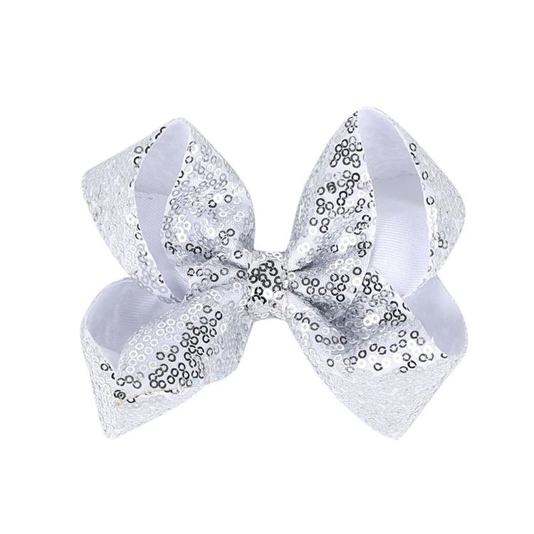 Glam Sequin Bow Hair Clip for Girls – Sparkle & Shine Bow