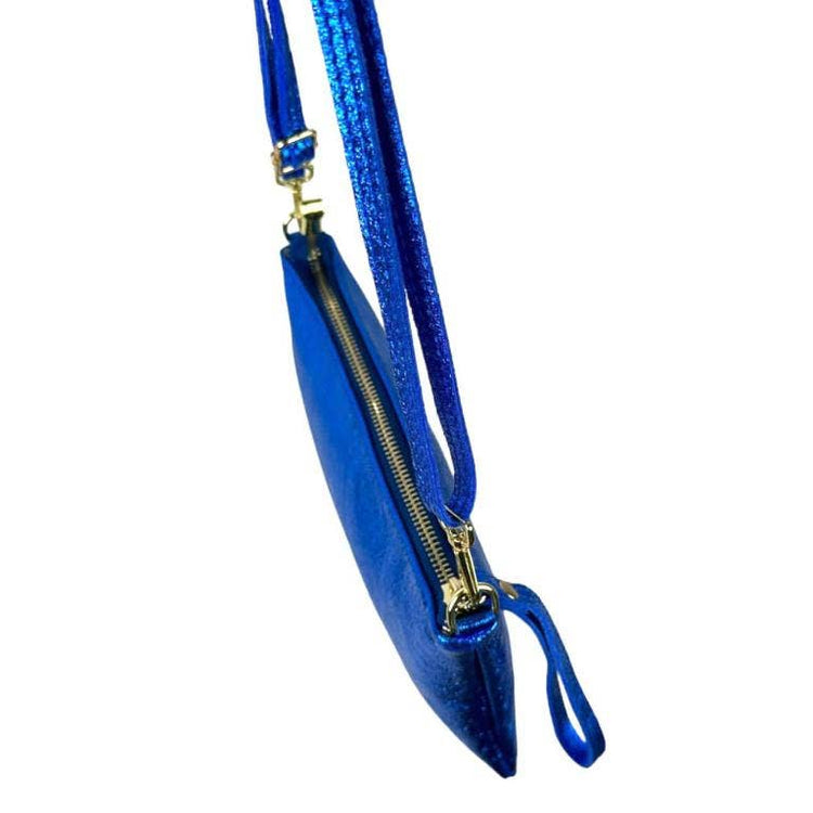Metallic Italian Leather Cross Body