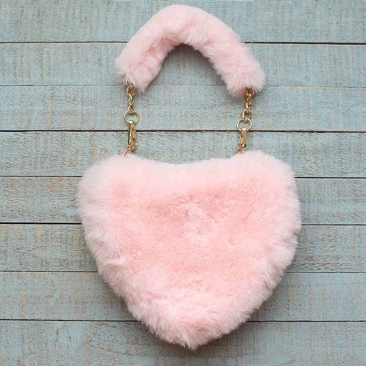 Furry Heart Purse