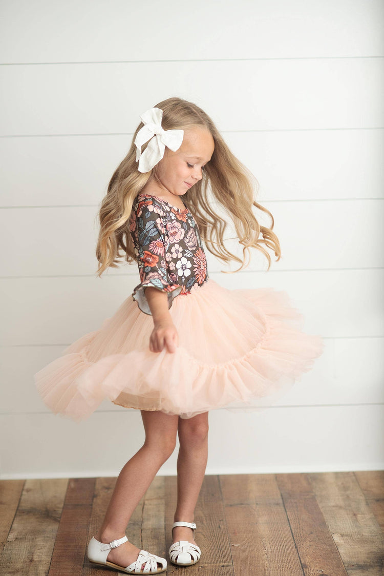 Fall Floral Tulle Dress