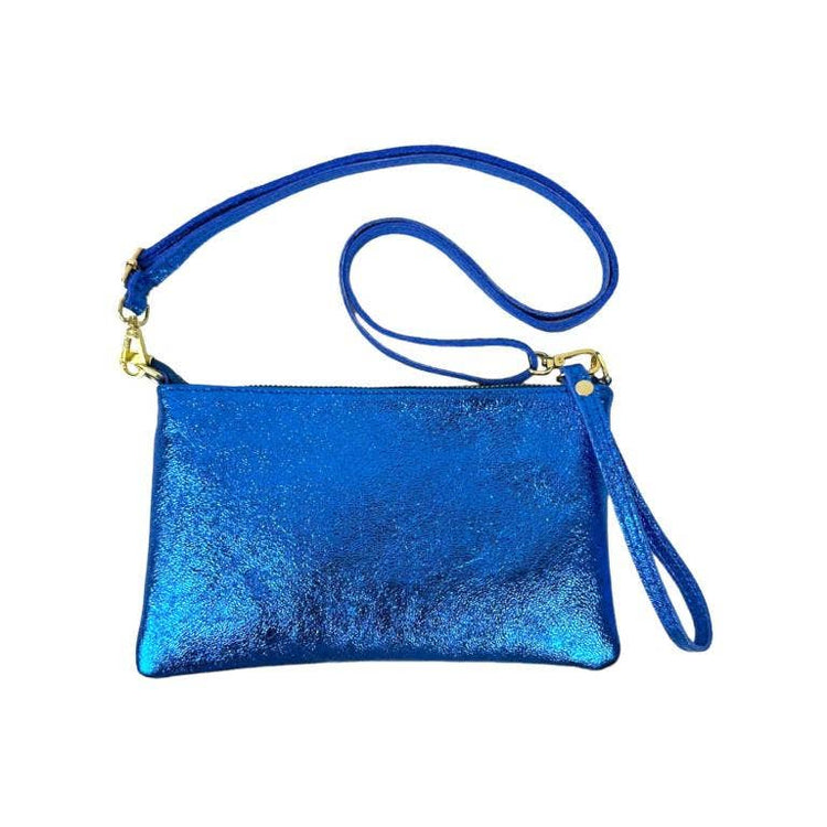Metallic Italian Leather Cross Body