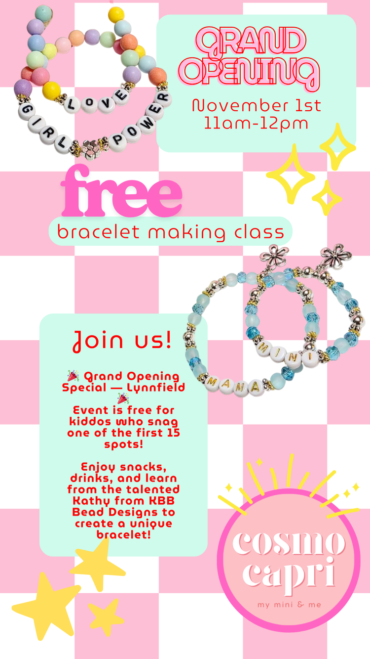 Lynnfield - Grand Opening Bracelet Making Class - Nov 1 st 11am