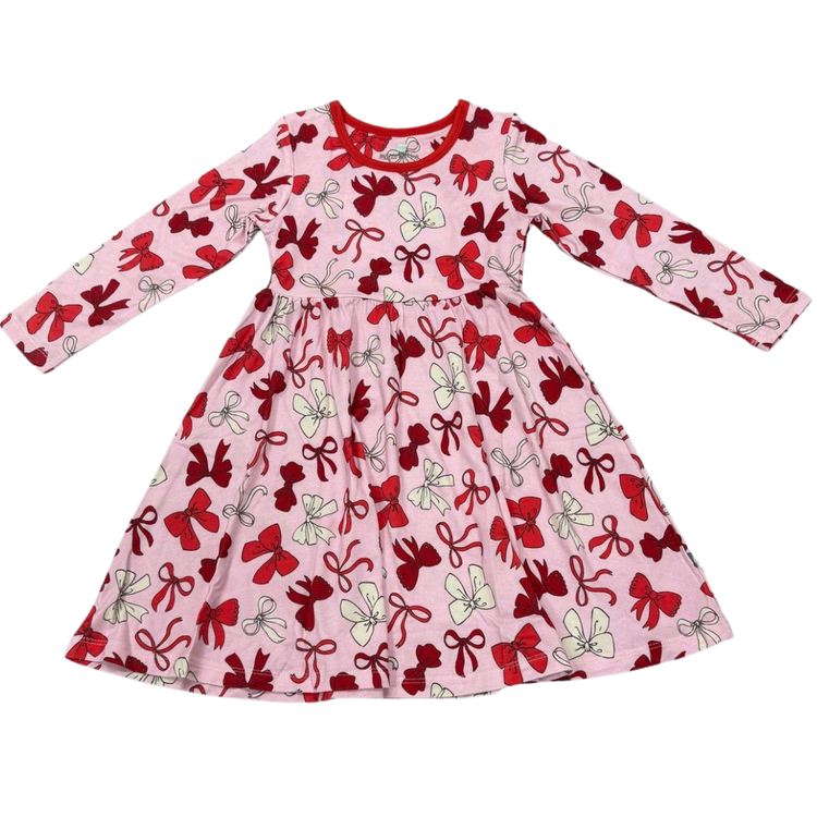 Red Bows Twirl Dress