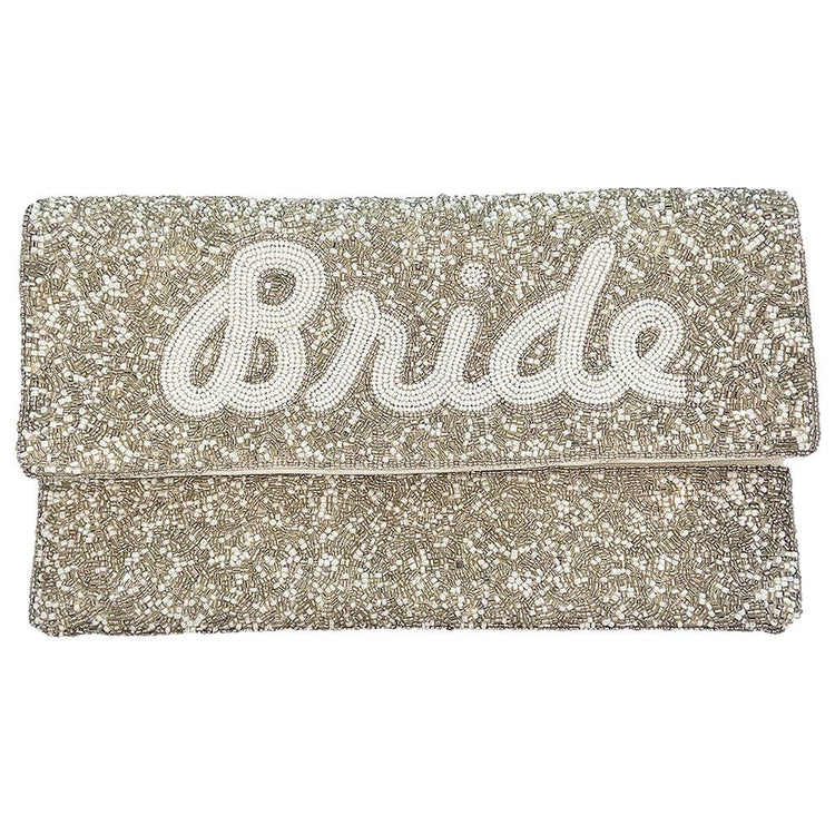 Bride's Handmade Beaded Clutch Bag