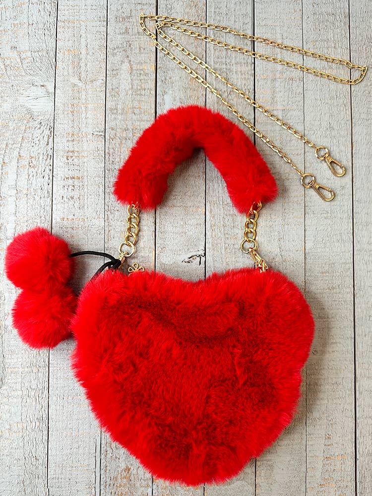 Furry Heart Purse