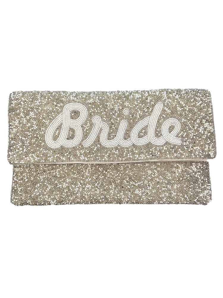 Bride's Handmade Beaded Clutch Bag