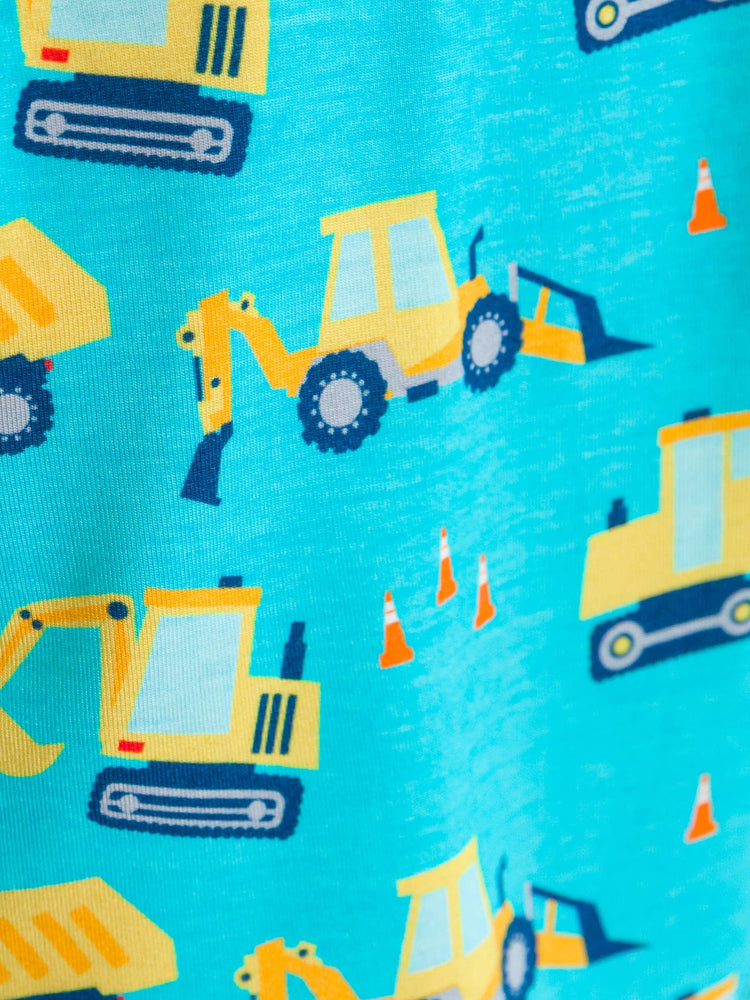 SoftSnooze™ Kids Bamboo Viscose Under Construction Long Sleeve Pajama Set