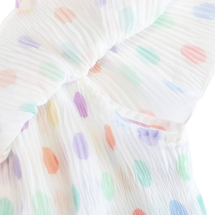 T Dot Chiffon Pleat Blouse