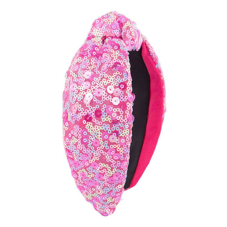 Summer Vibrant Sequin Knot Headband Hair Accessory: Color 4
