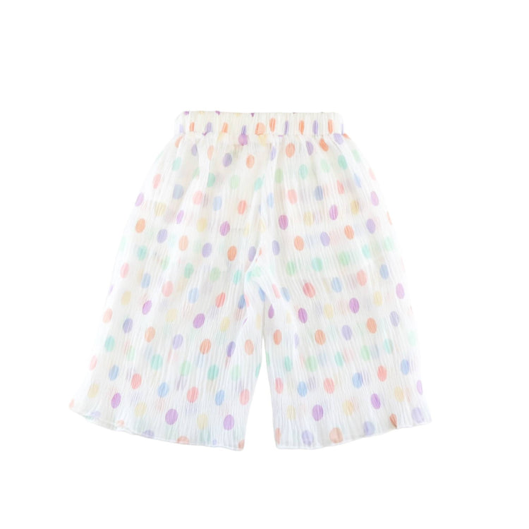 Dot Chiffon Pleat Pants