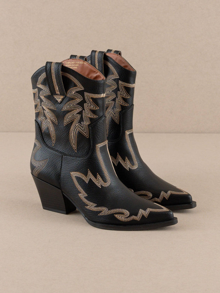 The Nantes Black Cowboy Boot