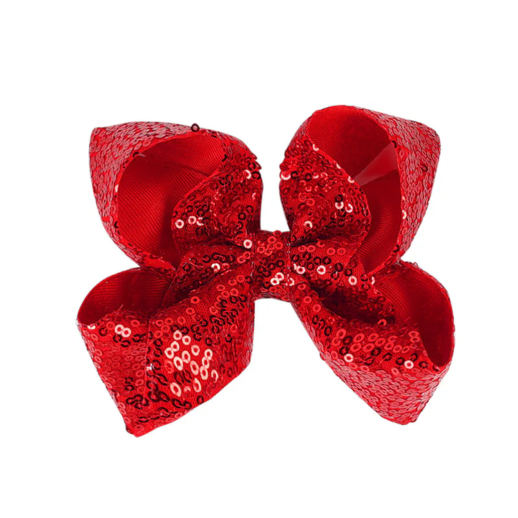 Glam Sequin Bow Hair Clip for Girls – Sparkle & Shine Bow