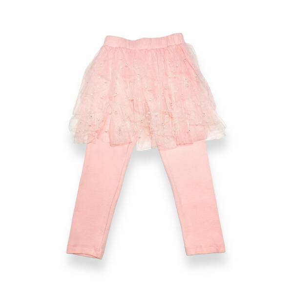Pearl Accents Mesh Skeggings
