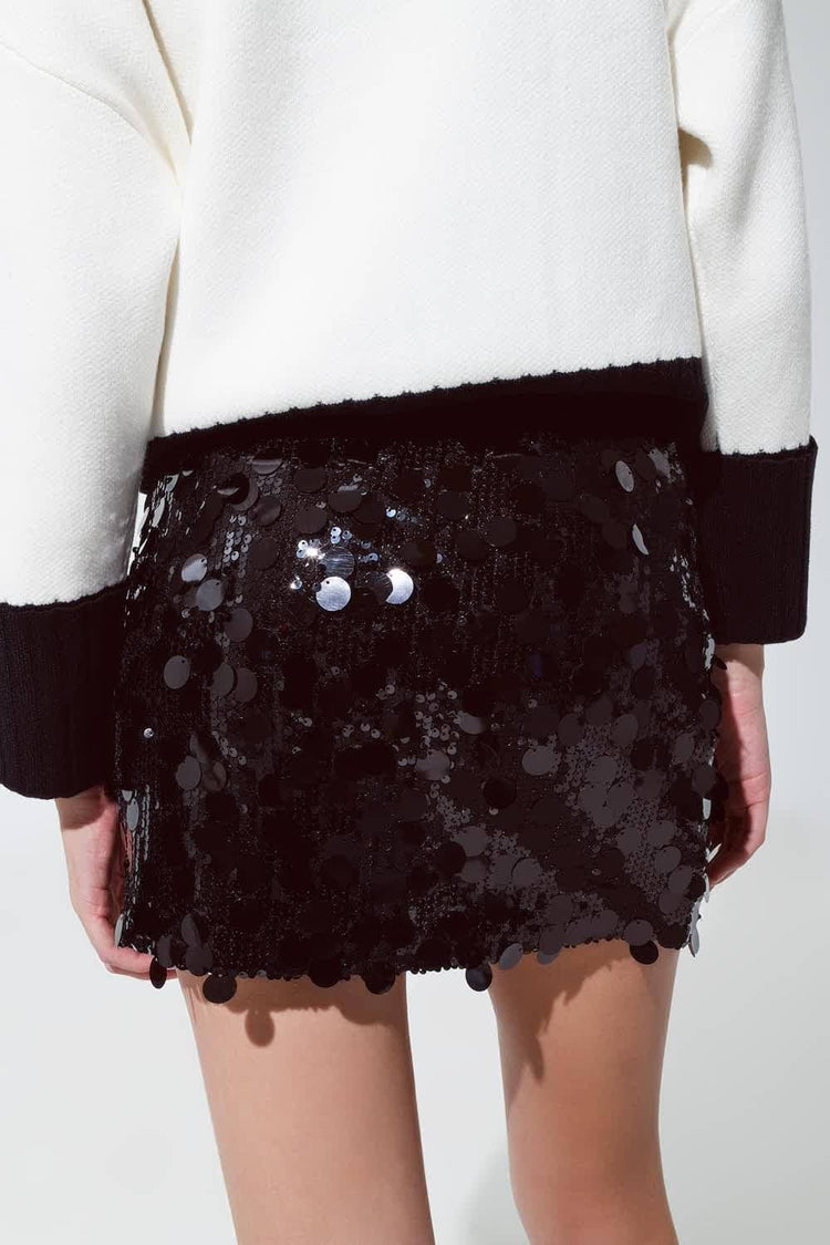 Big Sequin Mini Skirt