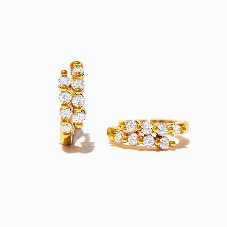 Mirrorball Hoops: Gold