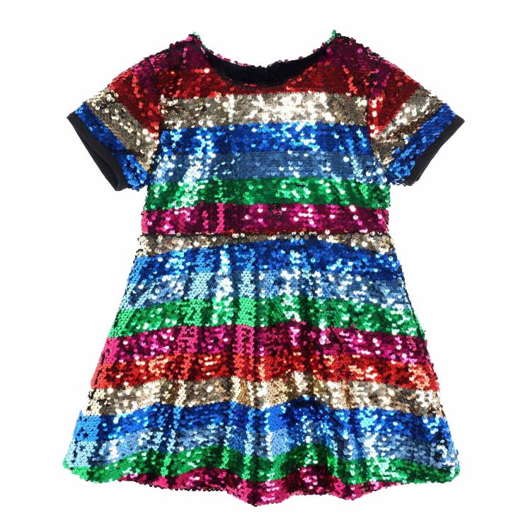 Striped Sequin Dress