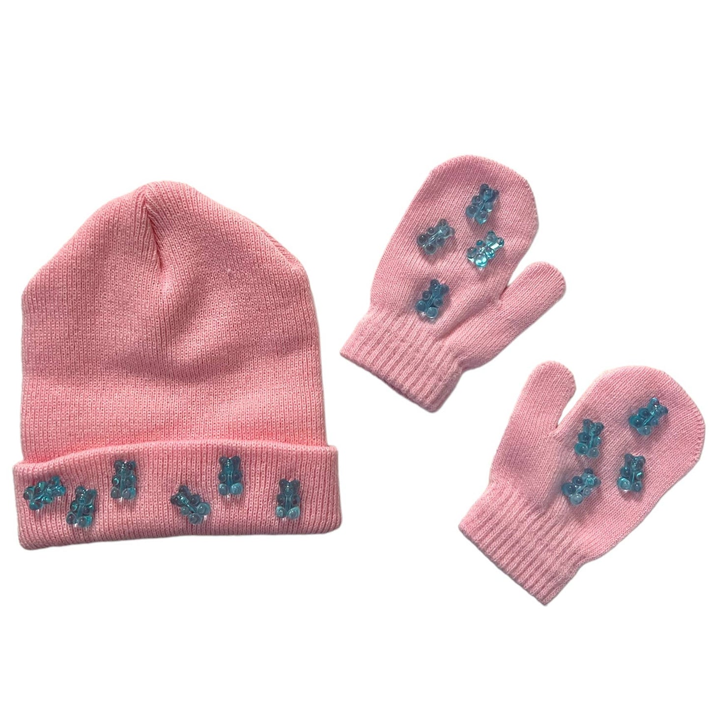 Gummy Winter Hat and Mittens Set