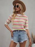 Rainbow Knit Top