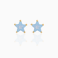 Milky Blue Star Studs