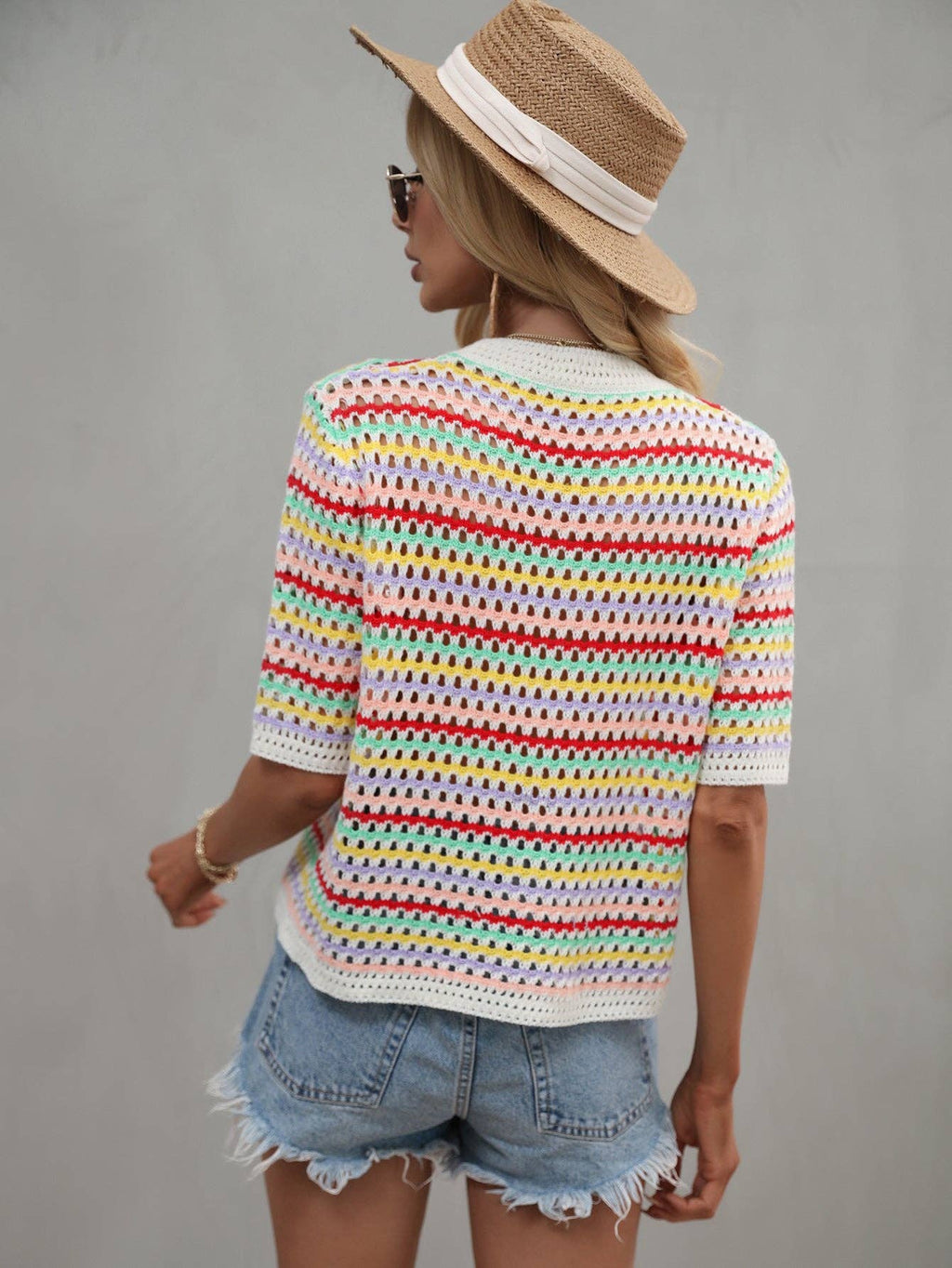 Rainbow Knit Top