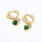 Green Goddess Dangle Hoops