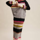 Striped Fuzzy Knit Sweater & Skirt Set