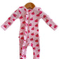 Organic Waffle Ruffle Zip Footie, Miss Candy Corn