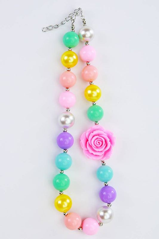 Chunky Rose Necklace