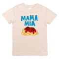 Mama Mia Italian Food Spaghetti Funny Baby Kids Organic Tee: Beige