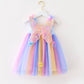 Girls rainbow fairy butterfly dress