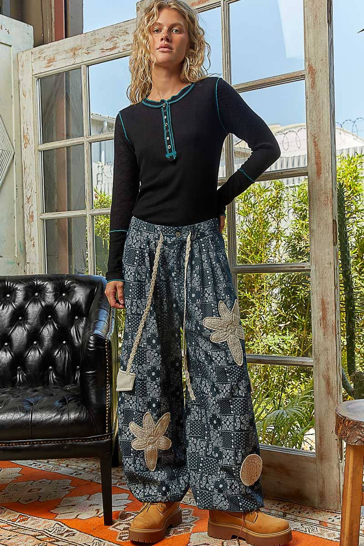 Round neck solid cut and sew knit mix knit top