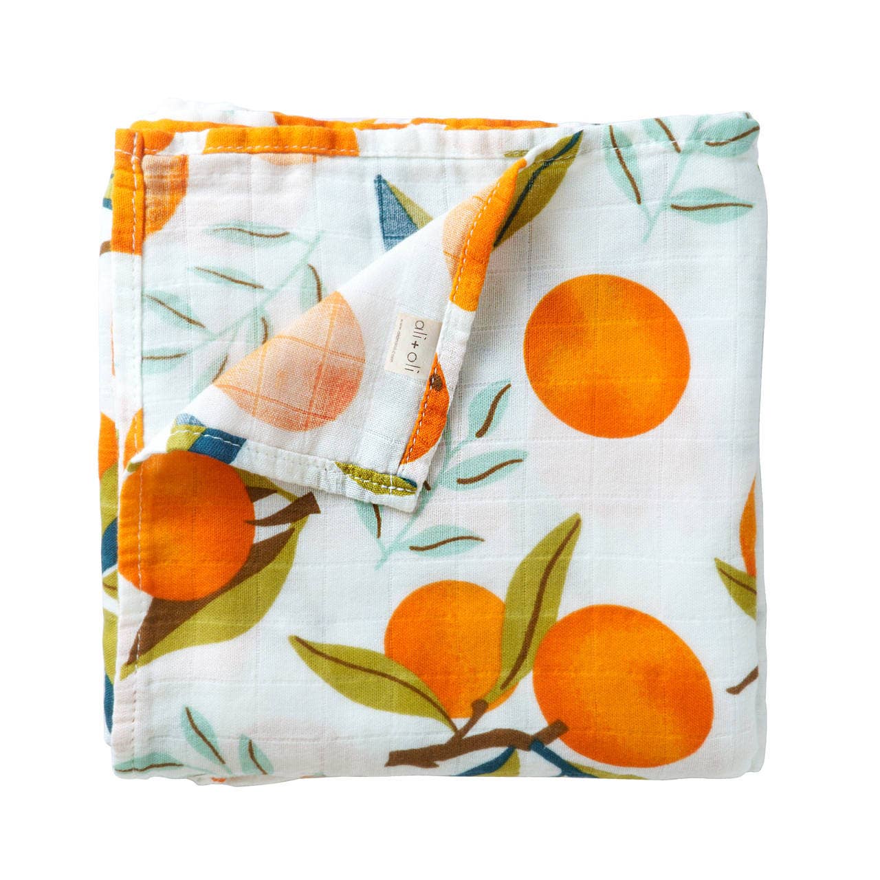 Bamboo Muslin Swaddle Blanket Tangerine