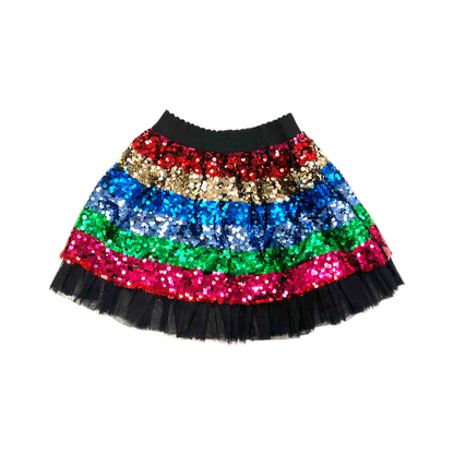 Sequin Stripe Skirt