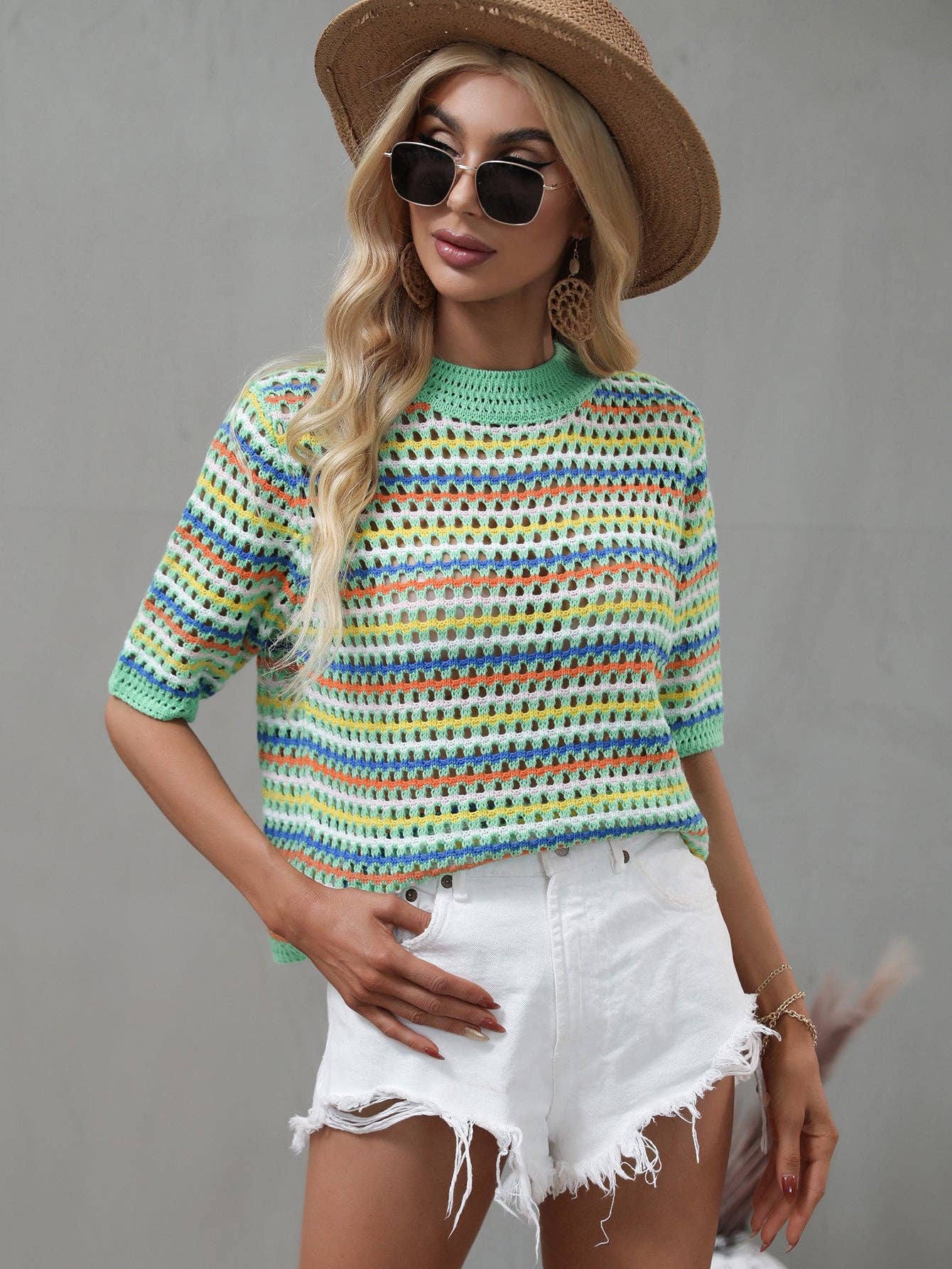 Rainbow Knit Top
