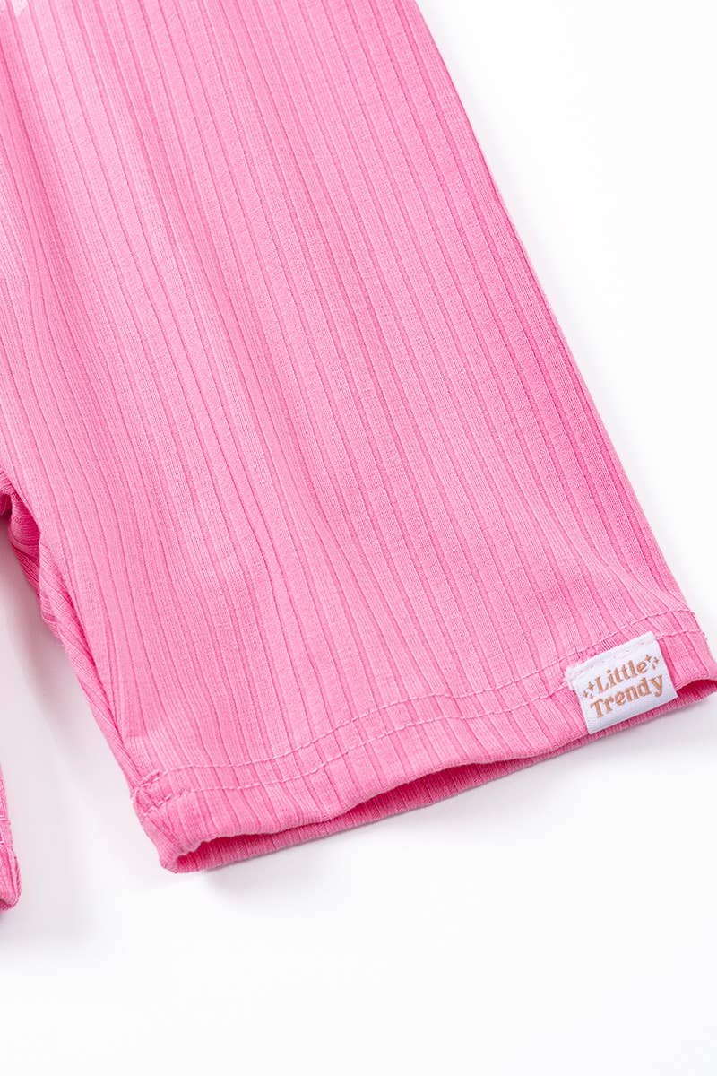 Pink Biker Short Set