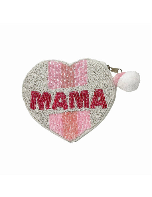 MAMA Beaded Coin Purse