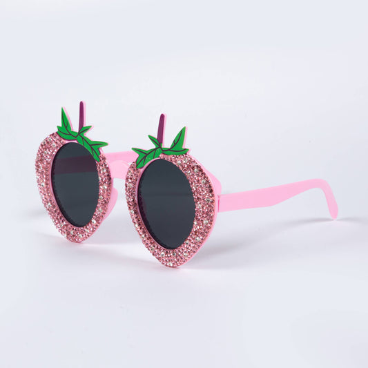 Handmade Strawberry Rhinestone Sunglasses