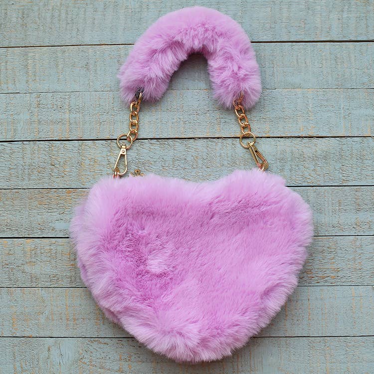 Furry Heart Purse