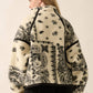 Bandana Sherpa Fleece Half-Zip Pullover Jacket